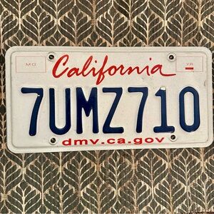 California License Plate